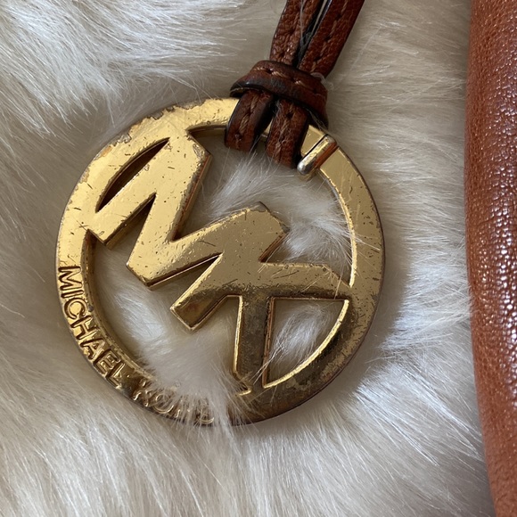 Michael Kors brown crossbody bag with gold tone hardware. - Picture 3 of 10
